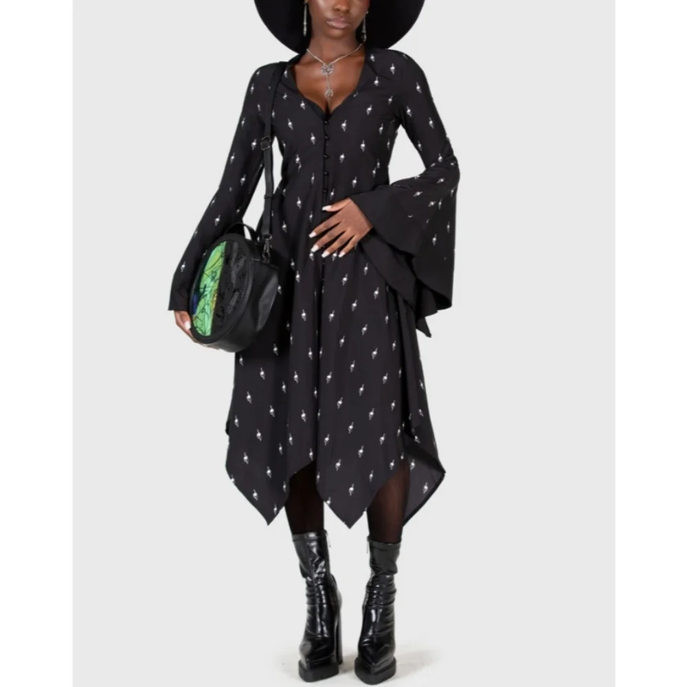Killstar x Wednesday Bury Hatchets Midi Dress - Picture 4 of 5